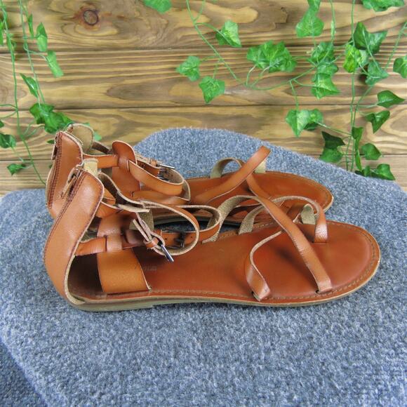 American Eagle Women's Strappy Brown Synthetic Sz 10 Medium‎ Gently Used 2025 - Picture 3 of 6